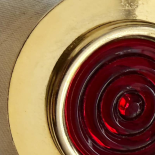Belle Manchette Bijou Spirale Rubis Doré