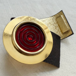 Belle Manchette Bijou Spirale Rubis Doré