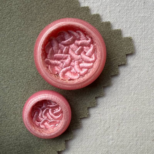 Elegant Pink Passementerie Design Button 28-34-40mm