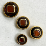 Jewel Button Brown & Ochre Autumn Tones 21-27-30mm