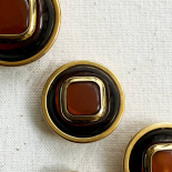 Jewel Button Brown & Ochre Autumn Tones 21-27-30mm