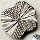 Beautiful Rare Grey MOP Button with Crystals 41-62mm
