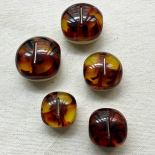 Design Button Brown Tortoiseshell Dome 20-22-27mm