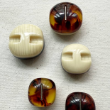 Design Button Brown Tortoiseshell Dome 20-22-27mm