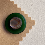 Jewel Button Green and Mother-of-Pearl 22-27-32mm