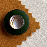 Beau Bouton Bijou Vert et Nacre 22-27-32mm