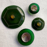 Beau Bouton Bijou Vert et Nacre 22-27-32mm