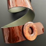 Ceinture Bijou Cuir Marron Chocolat Boucle Volutes