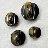 Bouton Design Noir et Corne 20 23 25 30mm Elegance