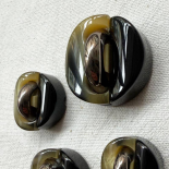 Bouton Design Noir et Corne 20 23 25 30mm Elegance