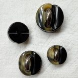 Bouton Design Noir et Corne 20 23 25 30mm Elegance