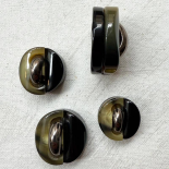 Bouton Design Noir et Corne 20 23 25 30mm Elegance
