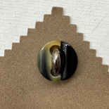 Bouton Design Noir et Corne 20 23 25 30mm Elegance