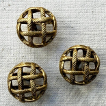 Beautiful Jewel Button Golden Metal Treasure 21mm