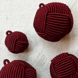 Burgundy Passementerie Sphere Button 15-20-25mm