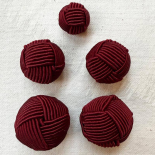 Burgundy Passementerie Sphere Button 15-20-25mm