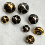 Design Button Grey & Silver 70s Style 16-19-22-24mm