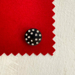 Jewel Button Black with Star Rhinestones 18mm