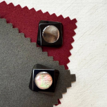 Square Black and Mother-of-Pearl Couture Button 28mm