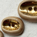 Design Button Beige Gold Pebble Ceramic 25-27-35mm