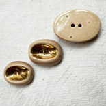 Design Button Beige Gold Pebble Ceramic 25-27-35mm