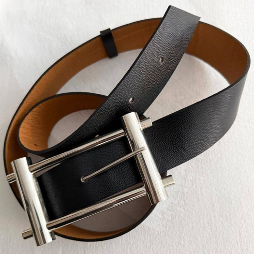 Iconic Reversible Belt Black & Cognac 90s Buckle