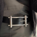 Iconic Reversible Belt Black & Cognac 90s Buckle