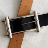 Iconic Reversible Belt Black & Cognac 90s Buckle