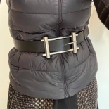 Iconic Reversible Belt Black & Cognac 90s Buckle