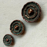Bouton Bijou Bleu Tiffany & Cuivre 18-22-27mm