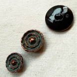 Bouton Bijou Bleu Tiffany & Cuivre 18-22-27mm