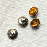 Beautiful Amber-Orange Crystal Jewel Button 10mm