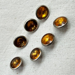 Beautiful Amber-Orange Crystal Jewel Button 10mm