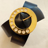 One-of-a-Kind Women’s Belt with Vintage 1960s Dial Buckle