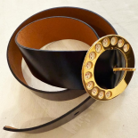 One-of-a-Kind Women’s Belt with Vintage 1960s Dial Buckle