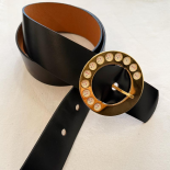 One-of-a-Kind Women’s Belt with Vintage 1960s Dial Buckle