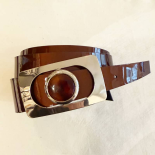 Women’s Belt Original 1970s Silver Buckle & Fawn Leather