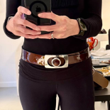 Women’s Belt Original 1970s Silver Buckle & Fawn Leather