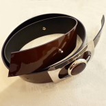 Women’s Belt Original 1970s Silver Buckle & Fawn Leather