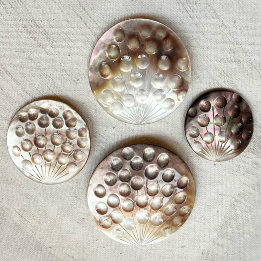 Mother-of-Pearl Jewel Button Balloon Motif 34–38–44–51mm