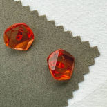 Bouton Rond Résine Diamant Rouge Corail 15-18-23mm