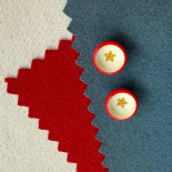 Small Red & White Star Two-Tone Button 15–18mm